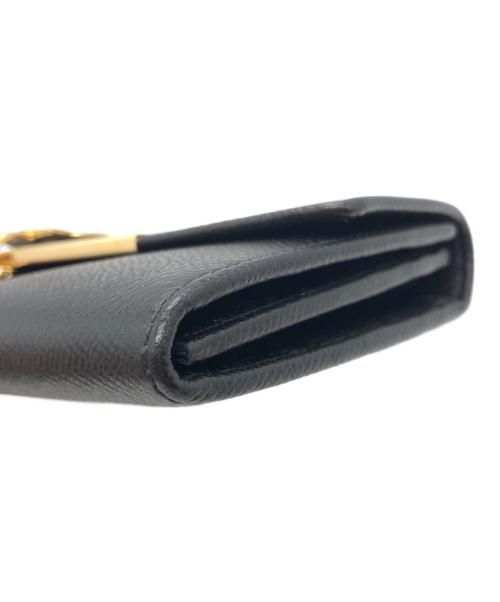 Salvatore Ferragamo（サルヴァトーレ フェラガモ）Salvatore Ferragamo (サルヴァトーレ フェラガモ) ガンチーニロングウォレット ブラックの古着・服飾アイテム