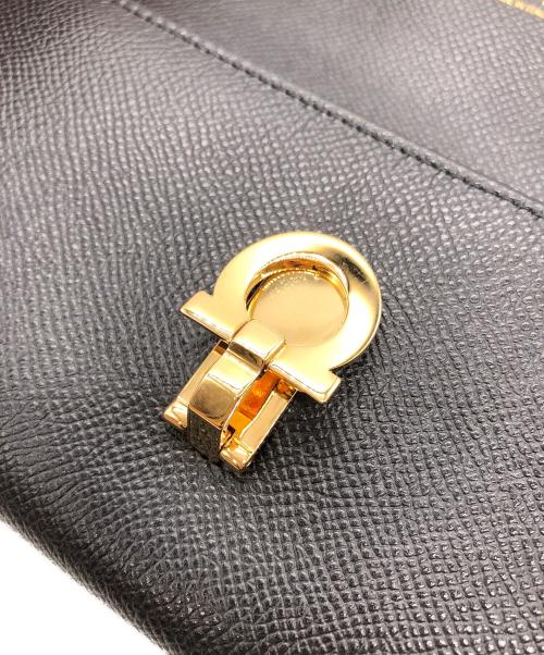 Salvatore Ferragamo（サルヴァトーレ フェラガモ）Salvatore Ferragamo (サルヴァトーレ フェラガモ) ガンチーニロングウォレット ブラックの古着・服飾アイテム