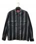SUPREME（シュプリーム）の古着「Stripe Flannel Zip Up Shirt」｜グレー