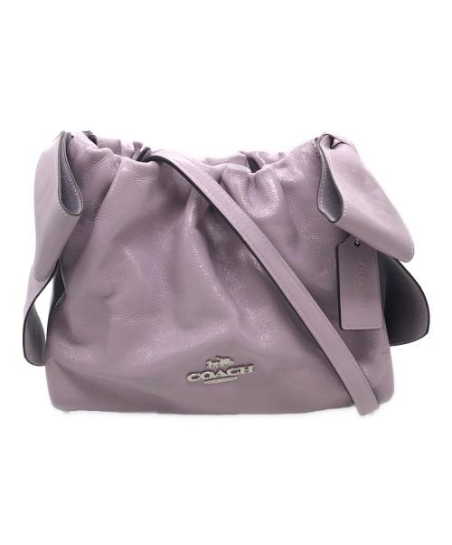 COACH（コーチ）COACH (コーチ) フェイ ドローストリングバッグ・ボウ パープル サイズ:下記参照の古着・服飾アイテム
