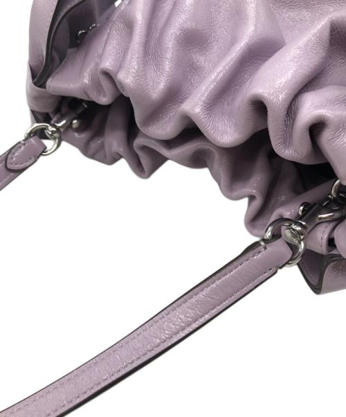 COACH（コーチ）COACH (コーチ) フェイ ドローストリングバッグ・ボウ パープル サイズ:下記参照の古着・服飾アイテム