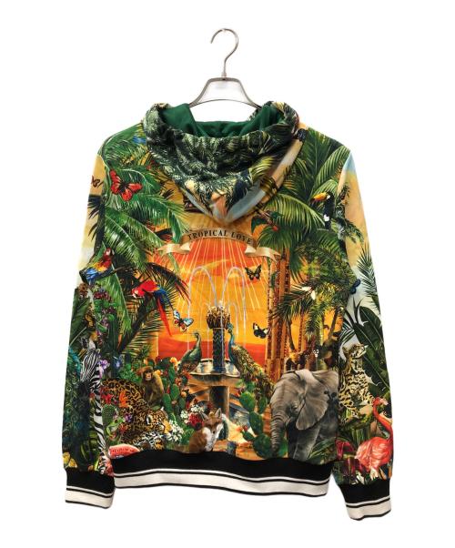 DOLCE & GABBANA（ドルチェ＆ガッバーナ）DOLCE & GABBANA (ドルチェ＆ガッバーナ) tropical king プリントパーカー グリーン サイズ:SIZE 50 未使用品の古着・服飾アイテム