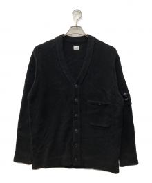 C.P COMPANY（シーピーカンパニー）の古着「COTTON CHENILLE BOTTONED CARDIGAN」｜ブラック