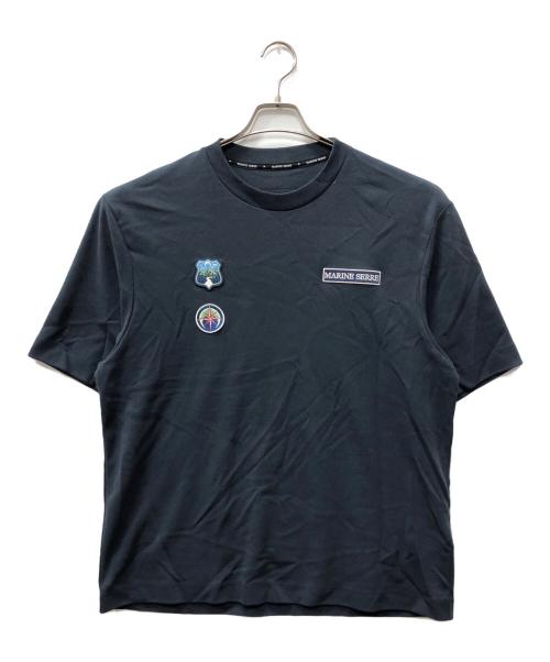 MARINE SERRE（マリーンセル）MARINE SERRE (マリーンセル) Scout Patches Crewneck T-Shirt ネイビー サイズ:SIZE XLの古着・服飾アイテム