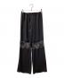 YANMI（ヤンミ）の古着「LACE PANEL PANTS 26SS」｜ブラック