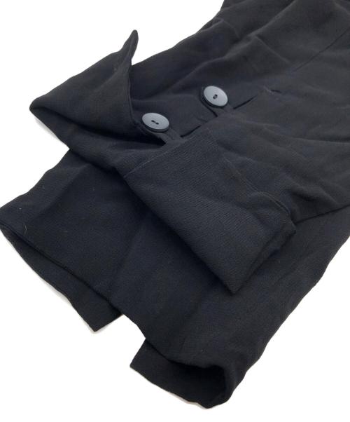 YOHJI YAMAMOTO（ヨウジヤマモト）YOHJI YAMAMOTO (ヨウジヤマモト) 裾デザインテーパードパンツ ブラック サイズ:SIZE Sの古着・服飾アイテム