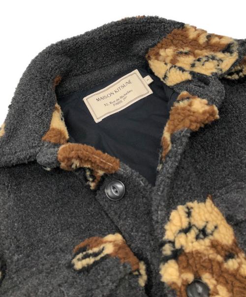 maison kitsune（メゾンキツネ）maison kitsune (メゾンキツネ) ボアフリースジャケット グレー サイズ:Sの古着・服飾アイテム