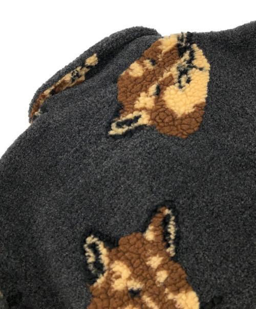 maison kitsune（メゾンキツネ）maison kitsune (メゾンキツネ) ボアフリースジャケット グレー サイズ:Sの古着・服飾アイテム