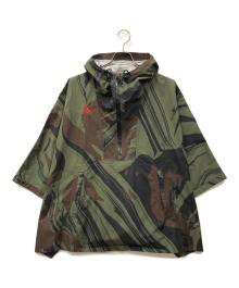 NIKE ACG（ナイキエーシージー）の古着「Fuji allover print poncho/フジ オールオーバー プリント ポンチョ」｜グリーン