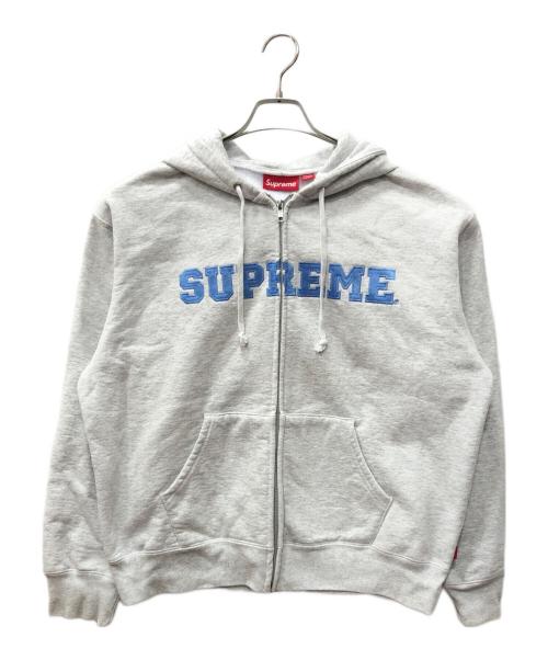 SUPREME（シュプリーム）SUPREME (シュプリーム) Collegiate Applique Zip Up Hooded Sweatshirt グレー サイズ:SIZE Mの古着・服飾アイテム