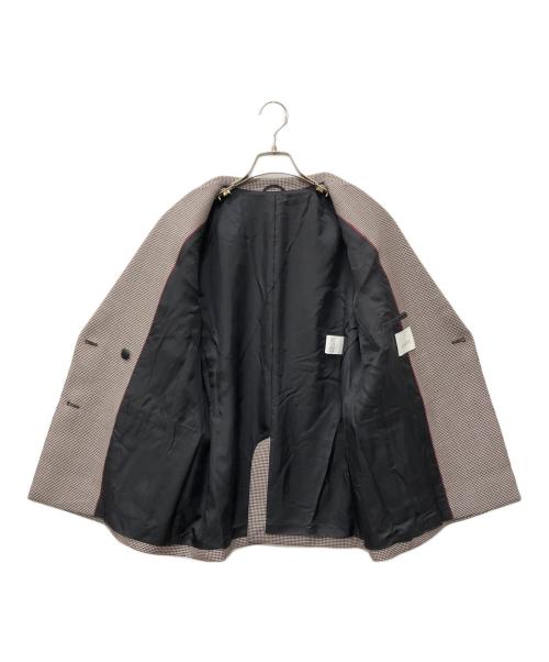 ANAYI（アナイ）ANAYI (アナイ) ダブルクロスピークドジャケット グレー×ブラウン サイズ:40の古着・服飾アイテム