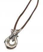 BILL WALL LEATHERビルウォールレザー）の古着「Whale Tale Hook Pendant/ネックレス」｜シルバー