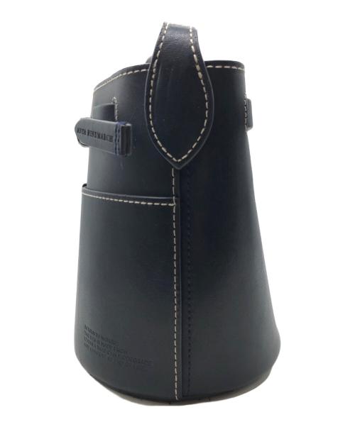 ANYA HINDMARCH（アニヤ・ハインドマーチ）ANYA HINDMARCH (アニヤ・ハインドマーチ) return to nature bucket bag mini ブラック サイズ:下記参照の古着・服飾アイテム