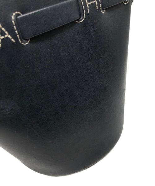 ANYA HINDMARCH（アニヤ・ハインドマーチ）ANYA HINDMARCH (アニヤ・ハインドマーチ) return to nature bucket bag mini ブラック サイズ:下記参照の古着・服飾アイテム