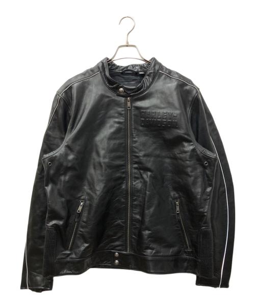 HARLEY-DAVIDSON（ハーレーダビッドソン）HARLEY-DAVIDSON (ハーレーダビッドソン) Enodia レザージャケット（Enodia Leather Riding Jacket） ブラック サイズ:SIZE XLの古着・服飾アイテム