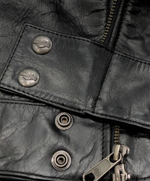 HARLEY-DAVIDSON（ハーレーダビッドソン）HARLEY-DAVIDSON (ハーレーダビッドソン) Enodia レザージャケット（Enodia Leather Riding Jacket） ブラック サイズ:SIZE XLの古着・服飾アイテム