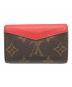 LOUIS VUITTON (ルイ ヴィトン) ミュルティ・カルト・サラ/カードケース ブラウン×レッド：23000円