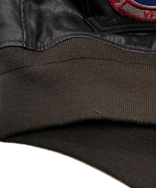 AVIREX（アヴィレックス）AVIREX (アヴィレックス) TOP GUN トップガン ゴートスキンレザー G-1 フライトジャケット ブラウン サイズ:SIZE 38の古着・服飾アイテム