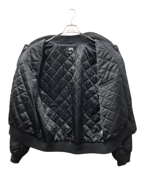 stussy（ステューシー）stussy (ステューシー) SURFMAN STADIUM JACKET ブラック サイズ:SIZE XLの古着・服飾アイテム
