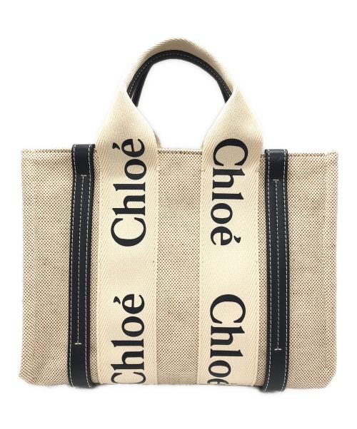 Chloe（クロエ）Chloe (クロエ) WOODYスモールトートバッグ ベージュの古着・服飾アイテム