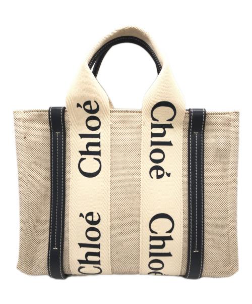 Chloe（クロエ）Chloe (クロエ) WOODYスモールトートバッグ ベージュの古着・服飾アイテム