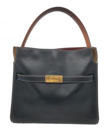 TORY BURCH（トリーバーチ）の古着「LEE RADZWILL SMALL DOUBLE BAG」｜ブラック
