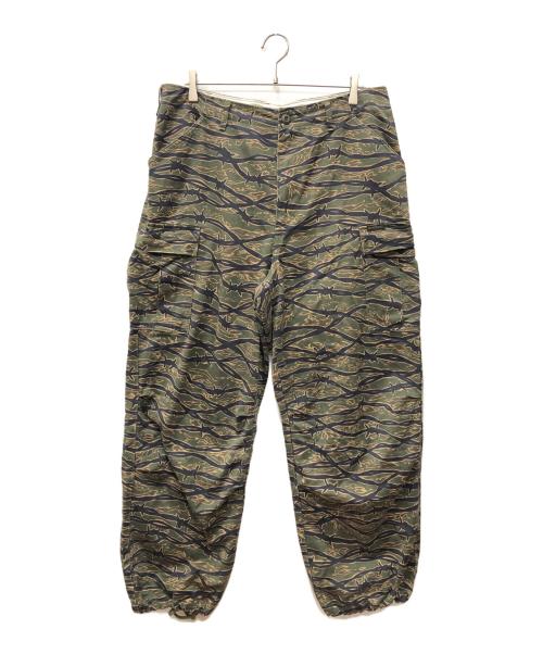 Hysteric Glamour（ヒステリックグラマー）Hysteric Glamour (ヒステリックグラマー) BARBED WIRE CAMO柄 6ポケット カーゴパンツ グリーン サイズ:Lの古着・服飾アイテム