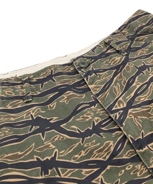 Hysteric Glamour（ヒステリックグラマー）Hysteric Glamour (ヒステリックグラマー) BARBED WIRE CAMO柄 6ポケット カーゴパンツ グリーン サイズ:Lの古着・服飾アイテム