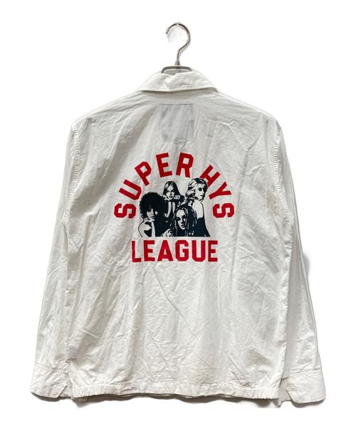 Hysteric Glamour（ヒステリックグラマー）Hysteric Glamour (ヒステリックグラマー) SUPER HYS LEAGUE ジップアップブルゾン ホワイト サイズ:SIZE Sの古着・服飾アイテム