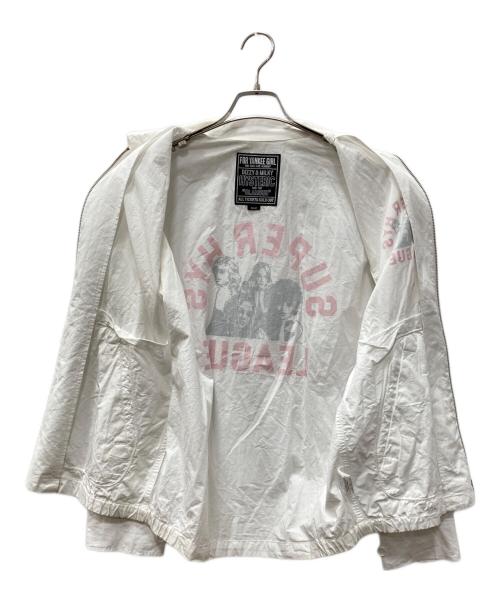 Hysteric Glamour（ヒステリックグラマー）Hysteric Glamour (ヒステリックグラマー) SUPER HYS LEAGUE ジップアップブルゾン ホワイト サイズ:SIZE Sの古着・服飾アイテム