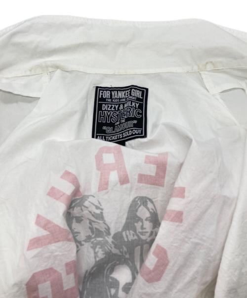 Hysteric Glamour（ヒステリックグラマー）Hysteric Glamour (ヒステリックグラマー) SUPER HYS LEAGUE ジップアップブルゾン ホワイト サイズ:SIZE Sの古着・服飾アイテム