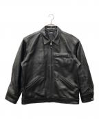 Schottショット）の古着「LEATHER TRACKER JACKET」｜ブラック