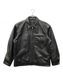 Schott（ショット）の古着「LEATHER TRACKER JACKET」｜ブラック