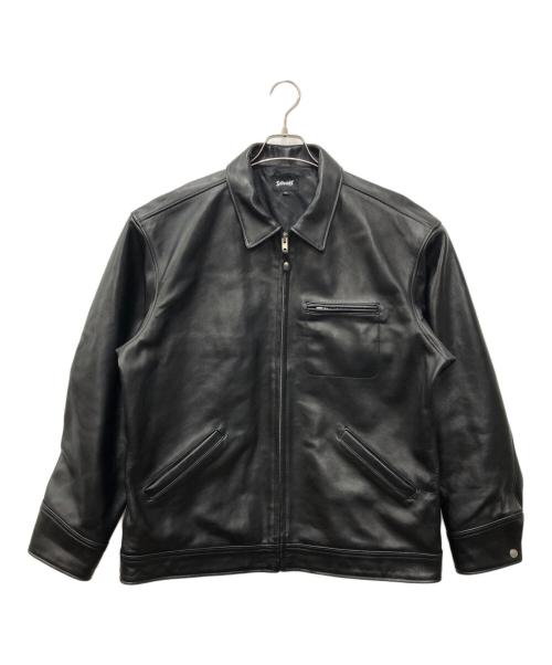 Schott（ショット）Schott (ショット) LEATHER TRACKER JACKET ブラック サイズ:XLの古着・服飾アイテム