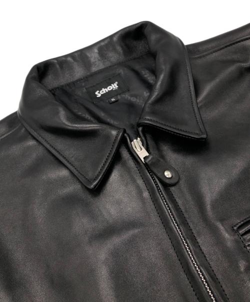 Schott（ショット）Schott (ショット) LEATHER TRACKER JACKET ブラック サイズ:XLの古着・服飾アイテム