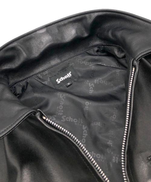 Schott（ショット）Schott (ショット) LEATHER TRACKER JACKET ブラック サイズ:XLの古着・服飾アイテム