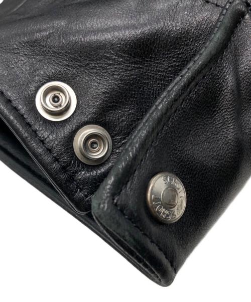 Schott（ショット）Schott (ショット) LEATHER TRACKER JACKET ブラック サイズ:XLの古着・服飾アイテム