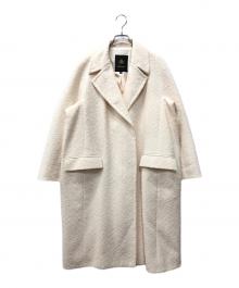 DRAWER（ドゥロワー）の古着「RESORT2 ネップチェスターコート」｜ピンク