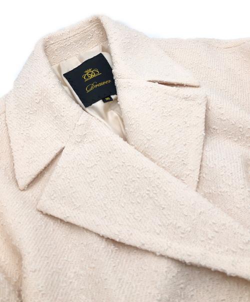 DRAWER（ドゥロワー）DRAWER (ドゥロワー) RESORT2 ネップチェスターコート ピンク サイズ:36の古着・服飾アイテム