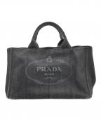 PRADAプラダ）の古着「カナパデニム2WAY トートバッグ」｜ブラック