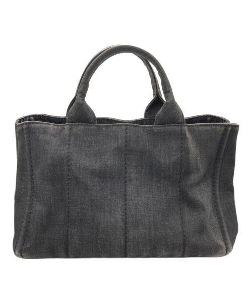 PRADA（プラダ）PRADA (プラダ) カナパデニム2WAY トートバッグ ブラックの古着・服飾アイテム