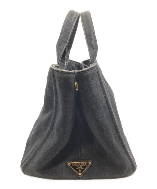 PRADA（プラダ）PRADA (プラダ) カナパデニム2WAY トートバッグ ブラックの古着・服飾アイテム