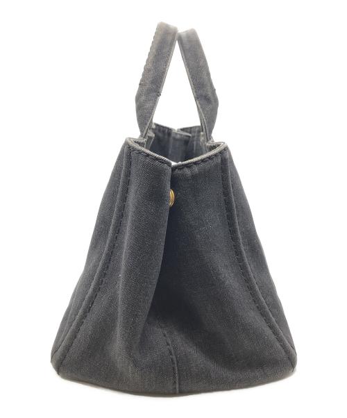PRADA（プラダ）PRADA (プラダ) カナパデニム2WAY トートバッグ ブラックの古着・服飾アイテム
