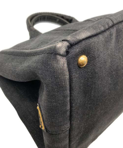 PRADA（プラダ）PRADA (プラダ) カナパデニム2WAY トートバッグ ブラックの古着・服飾アイテム