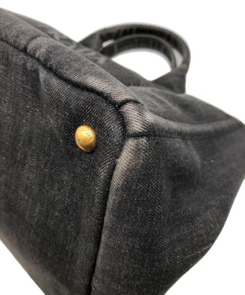 PRADA（プラダ）PRADA (プラダ) カナパデニム2WAY トートバッグ ブラックの古着・服飾アイテム