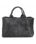 PRADA (プラダ) カナパデニム2WAY トートバッグ ブラック：45000円