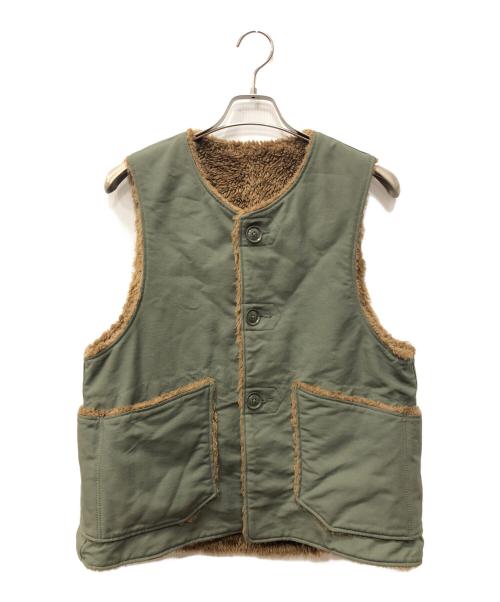 Engineered Garments（エンジニアド ガーメンツ）Engineered Garments (エンジニアド ガーメンツ) Over Vest カーキ×ブラウン サイズ:Mの古着・服飾アイテム