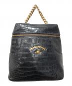 Vivienne Westwood ANGLOMANIAヴィヴィアンウエストウッドアングロマニア）の古着「型押しリュック」｜ブラック