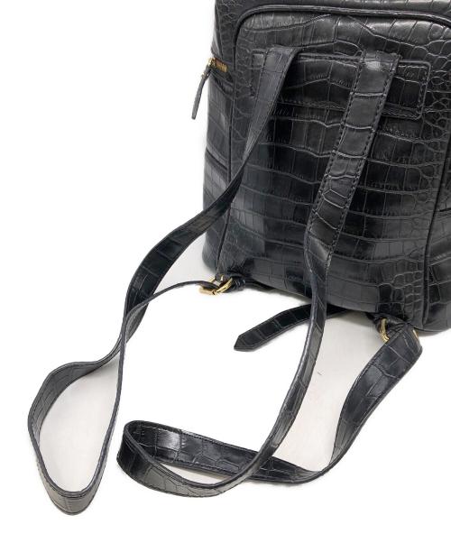 Vivienne Westwood ANGLOMANIA（ヴィヴィアンウエストウッドアングロマニア）Vivienne Westwood ANGLOMANIA (ヴィヴィアンウエストウッドアングロマニア) 型押しリュック ブラック サイズ:下記参照の古着・服飾アイテム