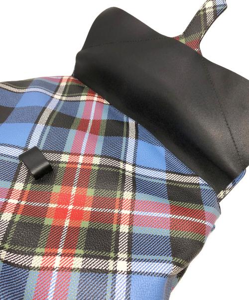 Vivienne Westwood（ヴィヴィアンウエストウッド）Vivienne Westwood (ヴィヴィアンウエストウッド) チェック2WAYハンドバッグ ブルー×レッド サイズ:下記参照の古着・服飾アイテム
